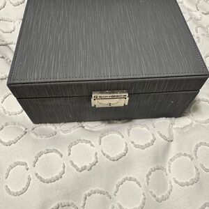 Gray Watch Box with Silver Clasp